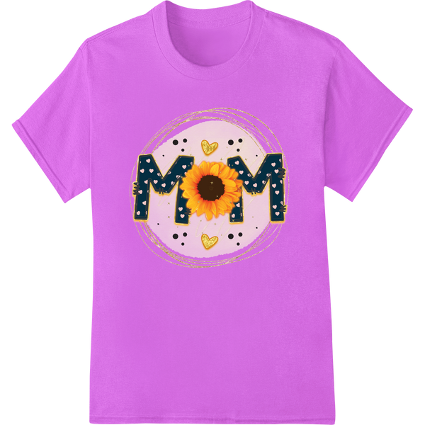 Sunflower Mom: Heartwarming Mother's Day DTF Print Design enhanced with professional customized apparel