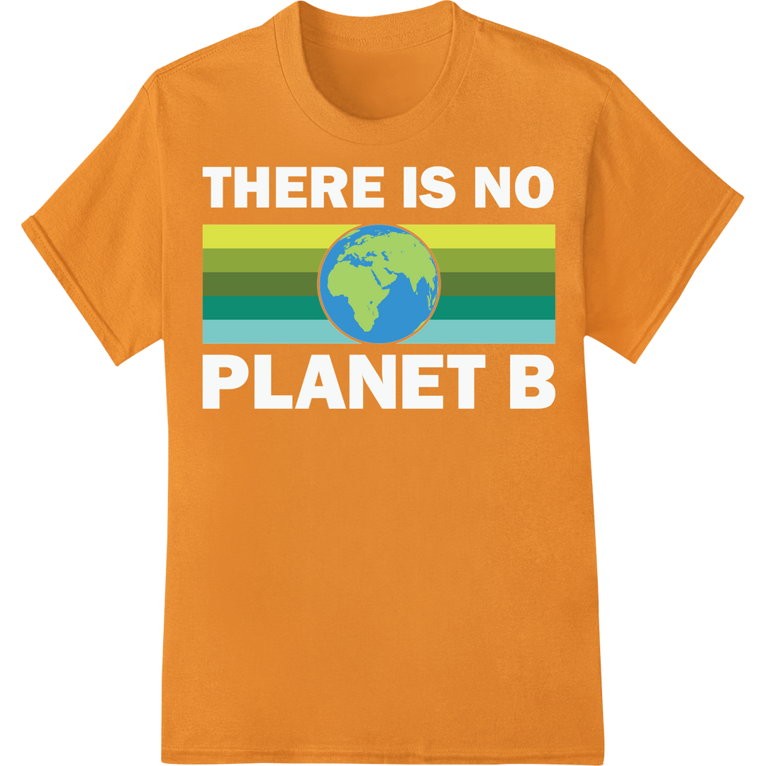 Vibrant Earth Day DTF Print Heat Transfer | Eco-Friendly Design on orange shirt - SUPERDTF-DTF Prints-DTF Transfers-Custom DTF Prints