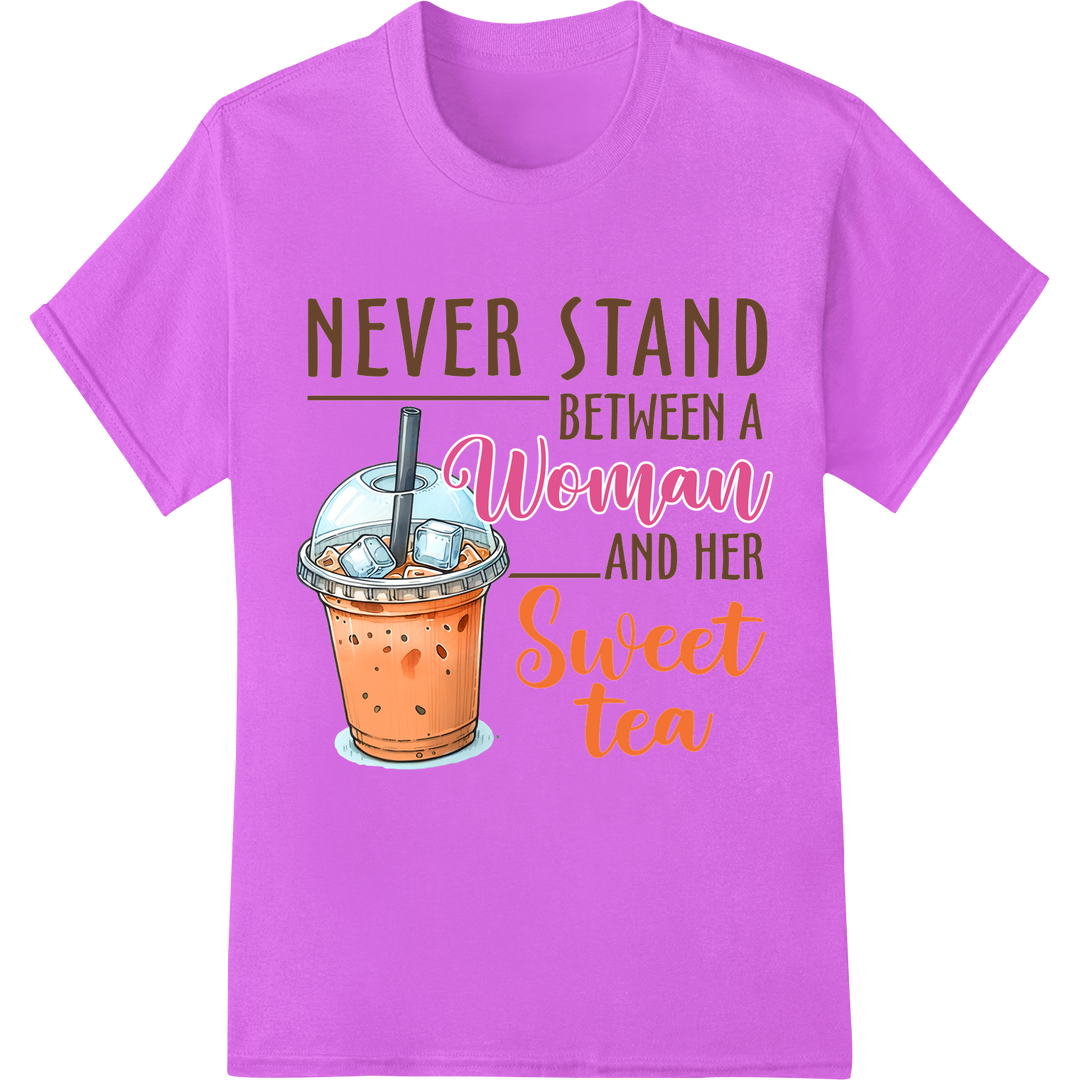 Sassy Southern Sweet Tea DTF Print - Woman's Tea Lover Gift on purple shirt - SUPERDTF-DTF Prints-DTF Transfers-Custom DTF Prints