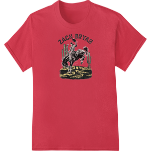 Zach Bryan Cowboy Rodeo Horse DTF Print Heat Transfer showcasing advanced custom t-shirts technology