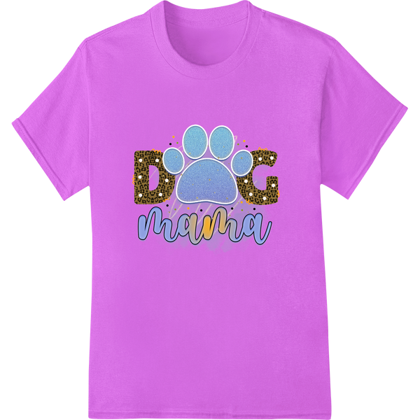 Adorable 'Dog Mama' Heat Transfer Print for Mother's Day on purple shirt - SUPERDTF-DTF Prints-DTF Transfers-Custom DTF Prints