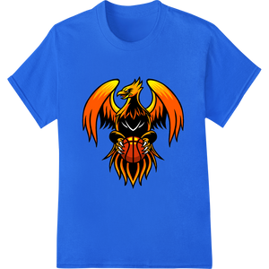 Fiery Phoenix: Mythical Heat Transfer Design by Super DTF with custom customized apparel artwork