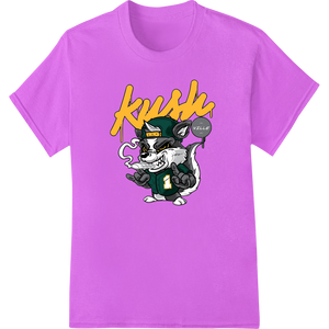 Kush 4/20 Mascot DTF Print Heat Transfer | Edgy Smoking Design enhanced with professional DTF transfers