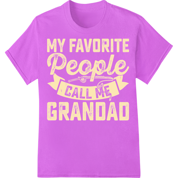 My Favorite People Call Me Grandad | Fishing Grandpa Gift on purple shirt - SUPERDTF-DTF Prints-DTF Transfers-Custom DTF Prints