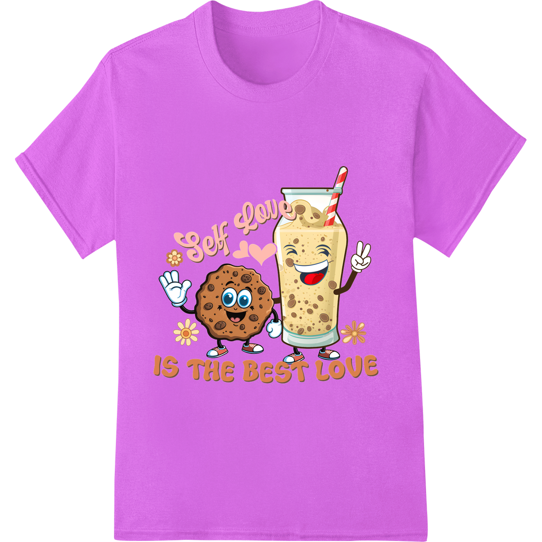 Best Friends Forever: Milkshake & Cookie Celebrate Love on purple shirt - SUPERDTF-DTF Prints-DTF Transfers-Custom DTF Prints