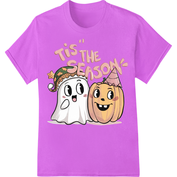 Custom t shirt prints design - Spook-tacular Ghost & Pumpkin Pals Halloween Heat Transfer