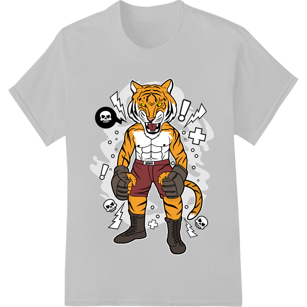 Cutting-edge vibrant DTF prints featured on Fierce Cartoon Tiger Boxer - Hardcore Animal Heat Transfer