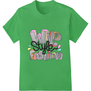 Wild Style Fashion: Bold Retro Lettering DTF Print Transfer - High-quality customized apparel