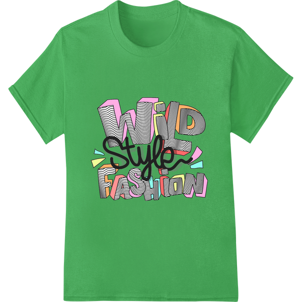 Wild Style Fashion: Bold Retro Lettering DTF Print Transfer - High-quality customized apparel