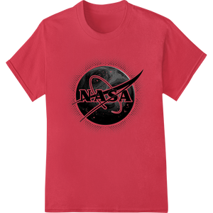 Premium quality custom garment printing on Cosmic NASA Dots: Futuristic Space Agency Logo Remix