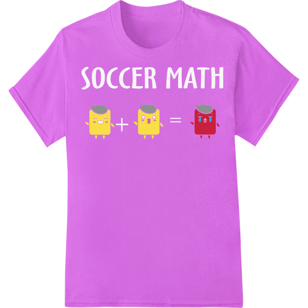 Vibrant Soccer Jersey Trio DTF Print Heat Transfer Design on purple shirt - SUPERDTF-DTF Prints-DTF Transfers-Custom DTF Prints