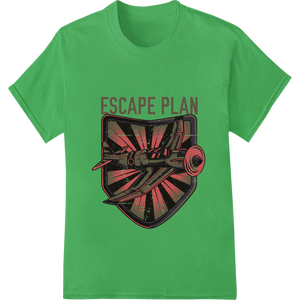 Rugged 'Escape Plan' Shield Heat Transfer - Rebel Style enhanced with professional dtf printer