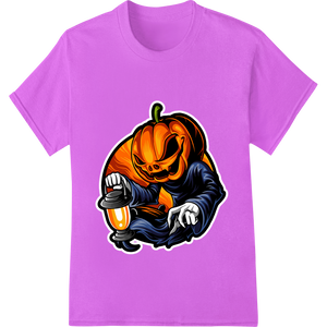 Cutting-edge t shirt prints featured on Spooky Jack-o'-Lantern Halloween Heat Transfer Design