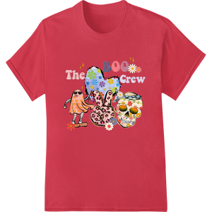 Vibrant dtf printer print on The Boo Crew: Groovy Halloween Heat Transfer Design