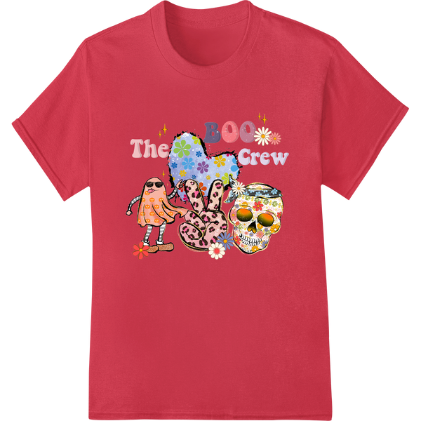 Vibrant dtf printer print on The Boo Crew: Groovy Halloween Heat Transfer Design