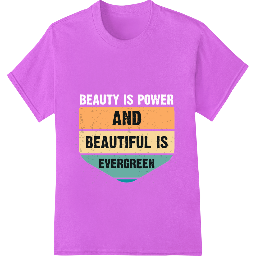 Evergreen Beauty: Inspiring DTF Print from Nature Collection on purple shirt - SUPERDTF-DTF Prints-DTF Transfers-Custom DTF Prints