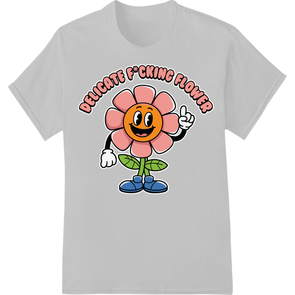 Cute Cartoon Flower Character - Playful DTF Heat Transfer on white shirt - SUPERDTF-DTF Prints-DTF Transfers-Custom DTF Prints