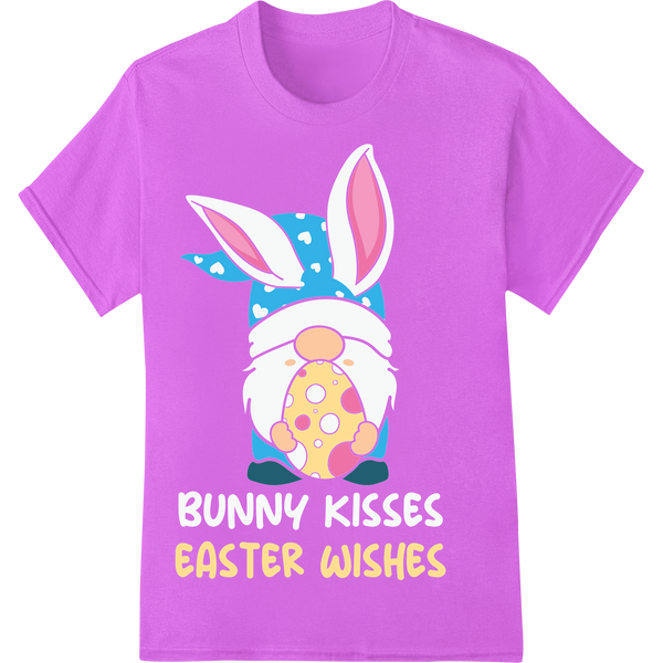 Adorable Gnome Easter Bunny DTF Print Heat Transfer on purple shirt - SUPERDTF-DTF Prints-DTF Transfers-Custom DTF Prints