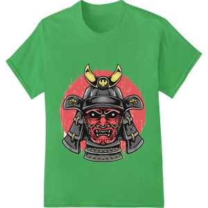 Expert DTF printing technology craftsmanship on Fearsome Red Samurai Demon - Striking DTF Print Design