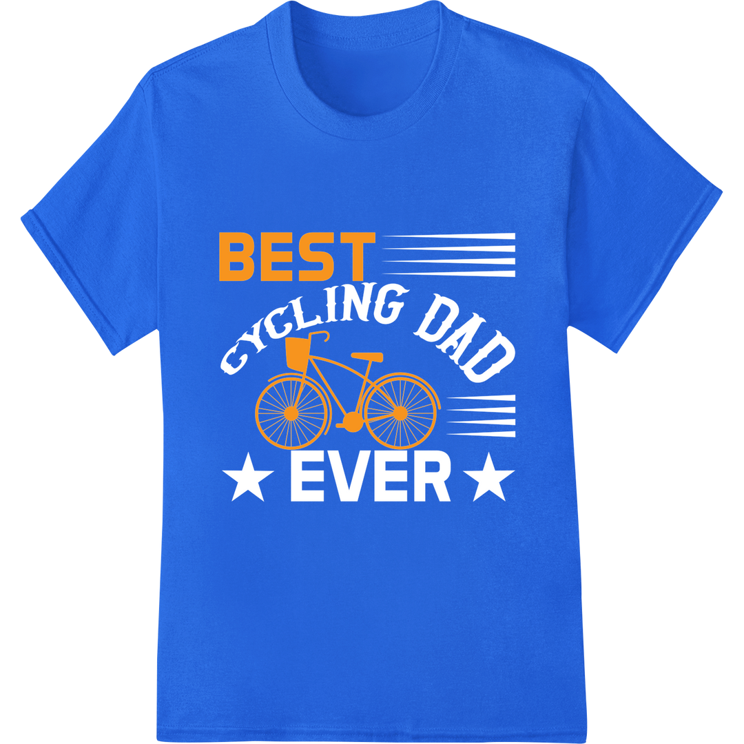 Bold 'Best Bicycle' DTF Print Heat Transfer | Eye-Catching on blue shirt - SUPERDTF-DTF Prints-DTF Transfers-Custom DTF Prints