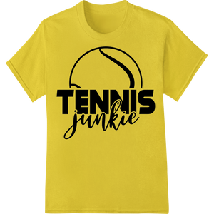 Custom DTF print shop design - Tennis Junkie: Bold DTF Print for Tennis Enthusiasts