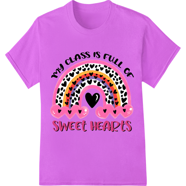 Classroom Full of Sweet Hearts DTF Print Heat Transfer on purple shirt - SUPERDTF-DTF Prints-DTF Transfers-Custom DTF Prints