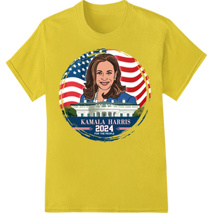 Kamala Harris 2024 Portrait - Patriotic Heat Transfer enhanced with professional heat transfer