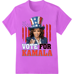 Vote Kamala! Patriotic VP Harris Heat Transfer Print enhanced with professional DTF printing technology