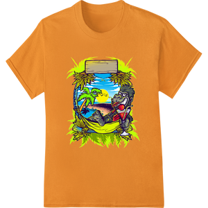 Innovative custom t-shirts design on Tropical Paradise: Gorilla & Koala's Beach Getaway