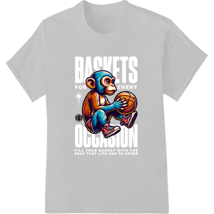 Personalized bulk t-shirt printing design for Colorful Cartoon Monkey Balling Out DTF Print Heat Transfer