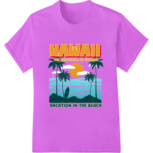 Sunset Surfing in Hawaii - Beach Vacation Paradise with custom DTF printing service artwork