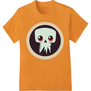 Spooky Skull Halloween DTF Print Heat Transfer enhanced with professional custom garment printing