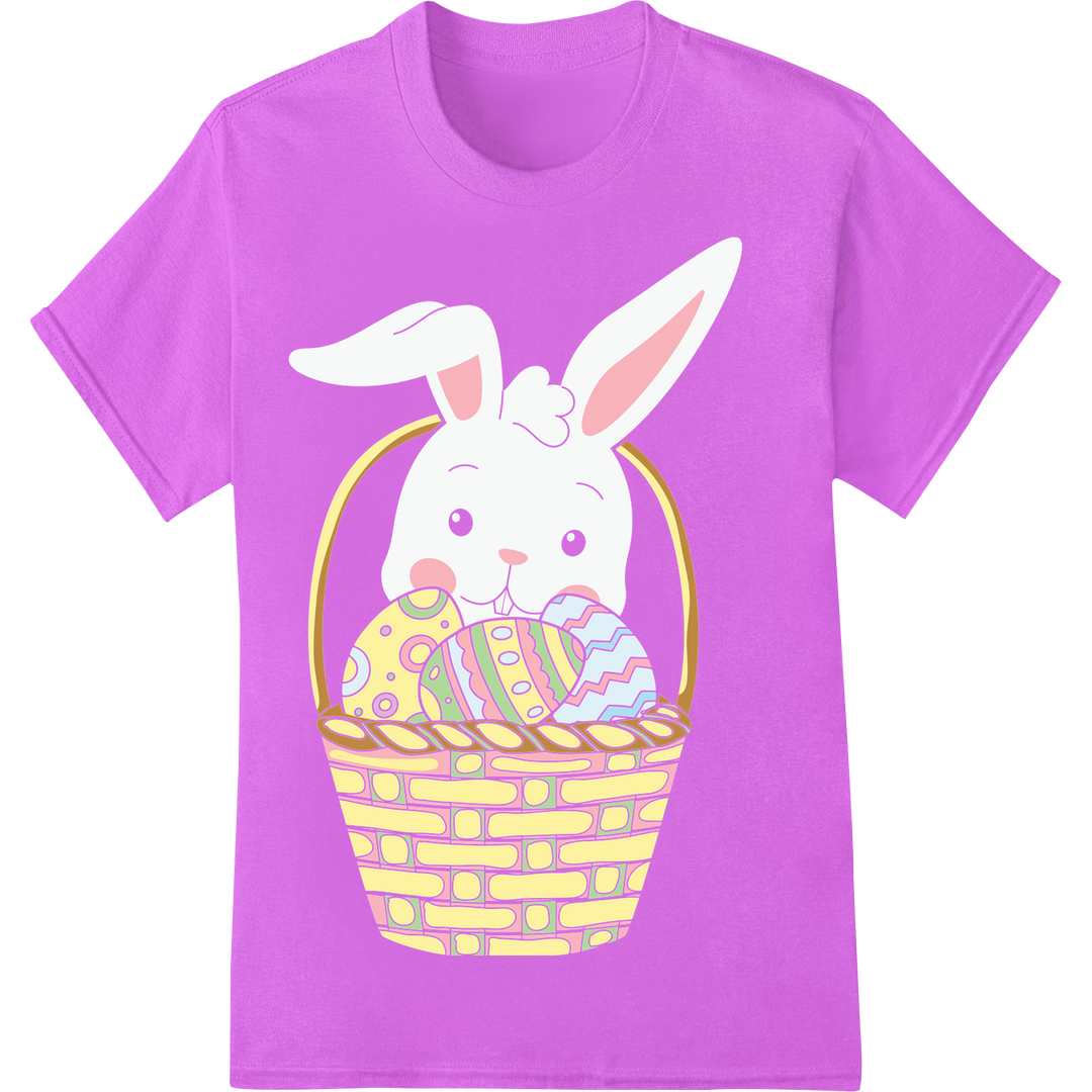 Hop into Easter Fun with this Adorable Funny Bunny Print on purple shirt - SUPERDTF-DTF Prints-DTF Transfers-Custom DTF Prints