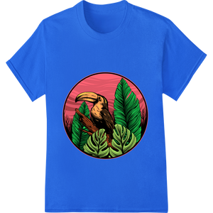 Majestic Parrot in Tropical Paradise - Vibrant DTF Print featuring professional apparel decoration