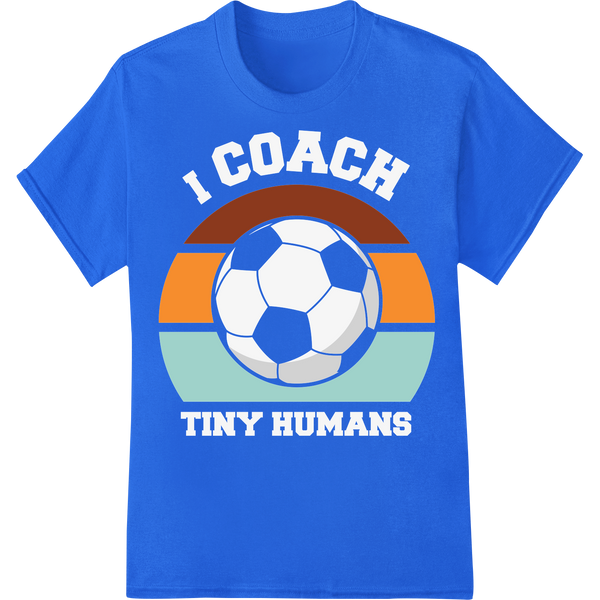 Retro Soccer Geometric DTF Print Heat Transfer | Sports Gear on blue shirt - SUPERDTF-DTF Prints-DTF Transfers-Custom DTF Prints