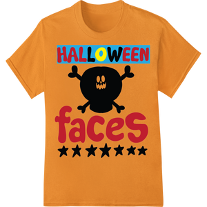 Vibrant apparel decoration print on Spooky Skull Halloween Heat Transfer Print by Super DTF