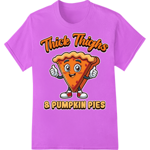 Cutting-edge custom garment printing featured on Thick Thighs & PUMPKIN PIES - Funny Thanksgiving DTF Print