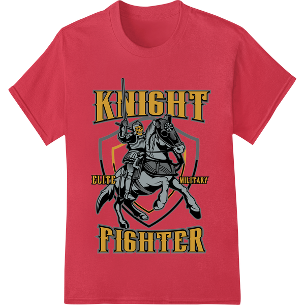 Fierce Medieval Knight Fighter DTF Print Heat Transfer with custom custom t-shirts artwork