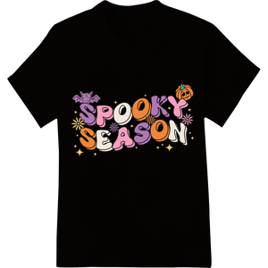 Cutting-edge innovative apparel printing featured on Colorful 'Spooky Season' Halloween Heat Transfer Design