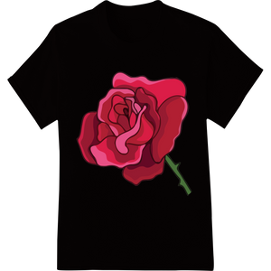 Innovative DTF transfers design on Vibrant Red Rose: Timeless Symbol of Love and Romance