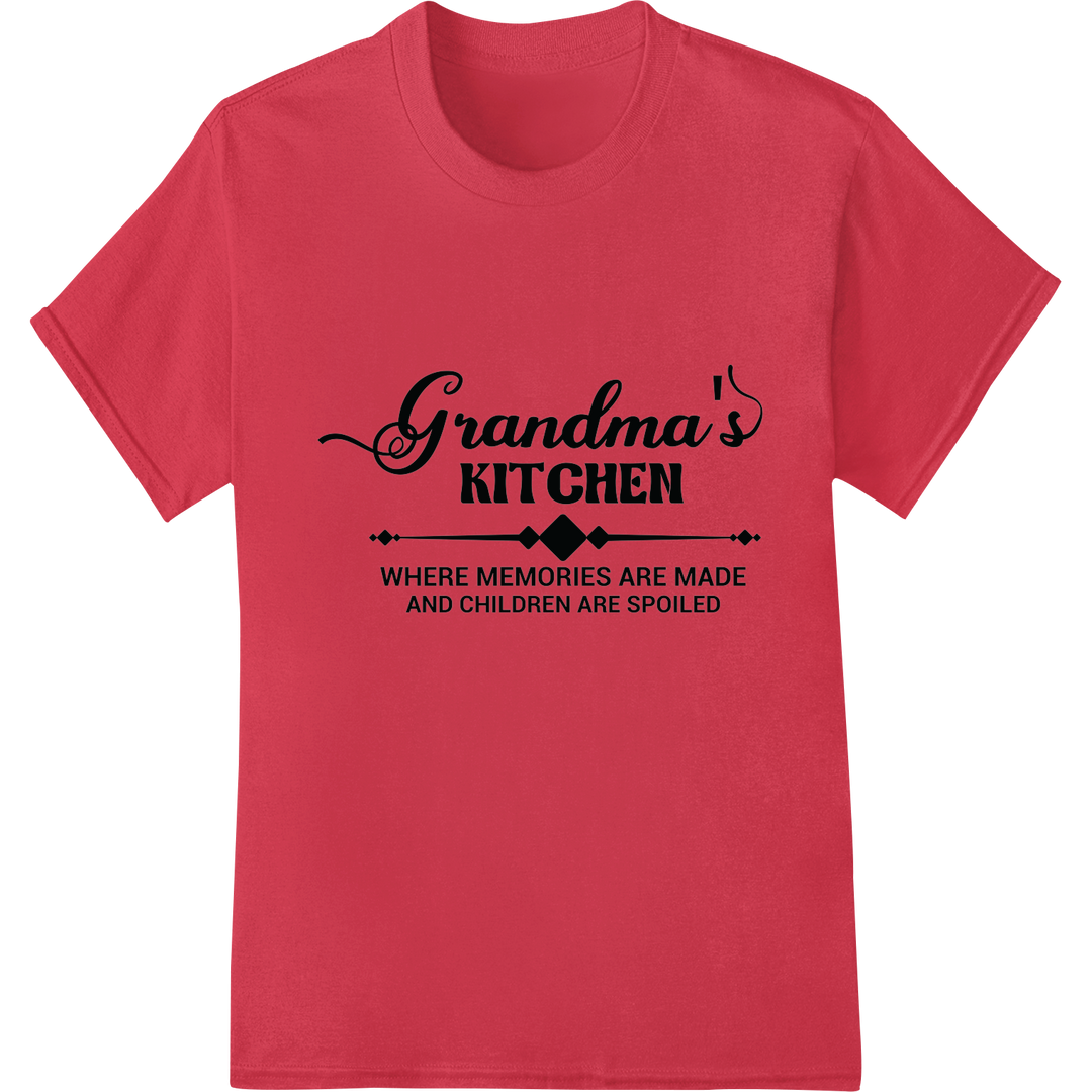 Grandma's Kitchen: Where Love & Memories are Made | DTF Print on red shirt - SUPERDTF-DTF Prints-DTF Transfers-Custom DTF Prints