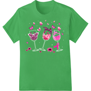 Pretty in Pink: Support Breast Cancer Awareness on green shirt - SUPERDTF-DTF Prints-DTF Transfers-Custom DTF Prints