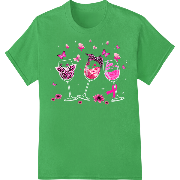 Pretty in Pink: Support Breast Cancer Awareness on green shirt - SUPERDTF-DTF Prints-DTF Transfers-Custom DTF Prints