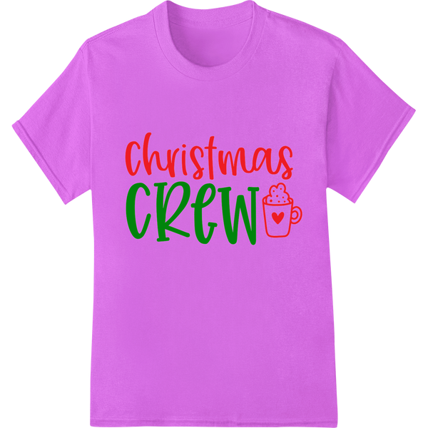 Festive Christmas Crew - Custom Holiday Shirts & Gifts on purple shirt - SUPERDTF-DTF Prints-DTF Transfers-Custom DTF Prints