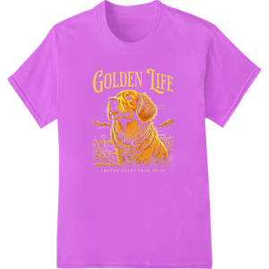 Majestic Golden Retriever in Nature - Super DTF Print with custom custom apparel artwork