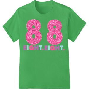 Durable garment printing applied to Dazzling Pink Glitter 88 Heat Transfer Print by Super DTF