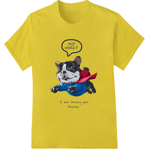 Innovative DTF prints design on Witty Superhero Dog DTF Print Heat Transfer