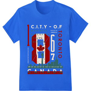 Innovative digital printing design on Celebrate Canada Day with Iconic City Skylines Print