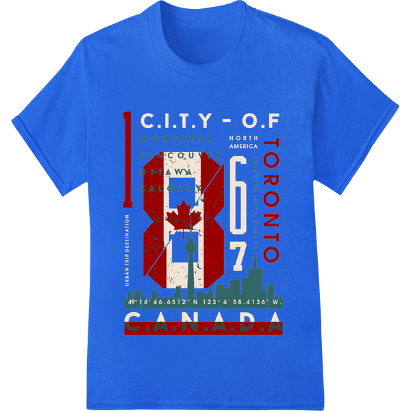 Innovative digital printing design on Celebrate Canada Day with Iconic City Skylines Print