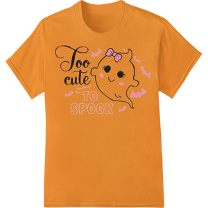 Vibrant high-quality t-shirt printing print on Too Cute to Spook: Adorable Ghost Halloween DTF Print